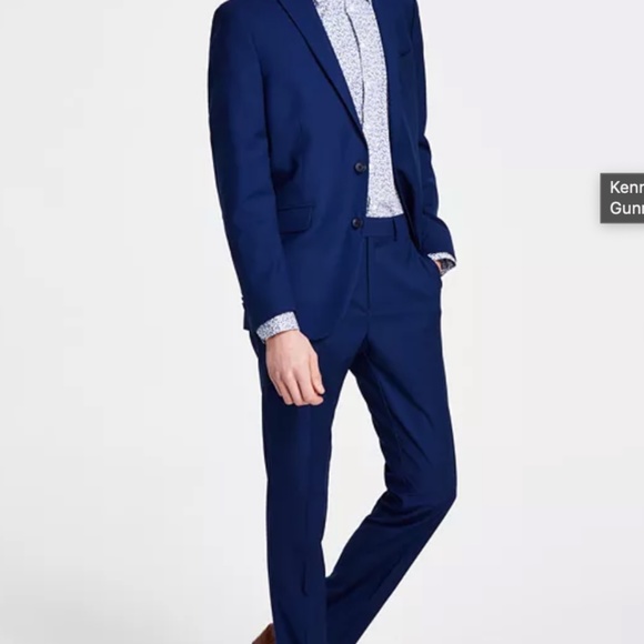 NWT Mens Navy Suit Slim-Fit Pants - Picture 1 of 5